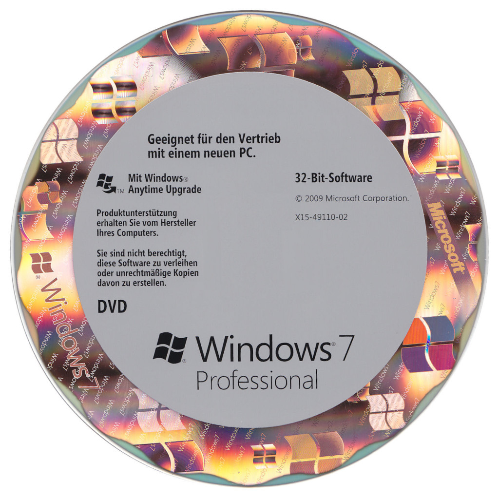 Windows 7 Professional CD 3bm.de